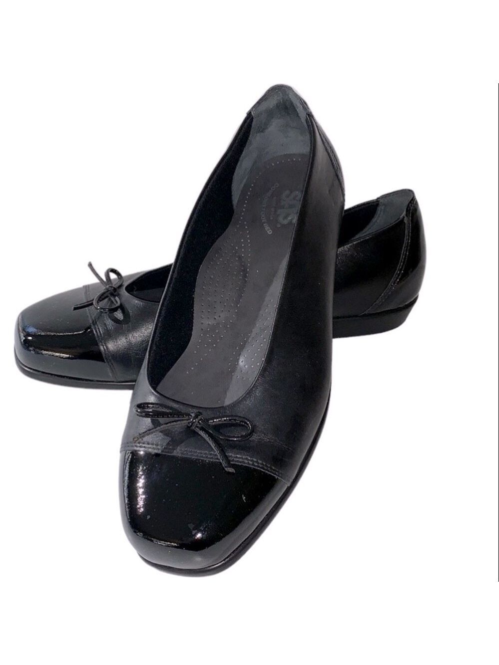 SAS Tripad Women’s Coco Dressy Shoes Black Leather Flats 9W NWOT